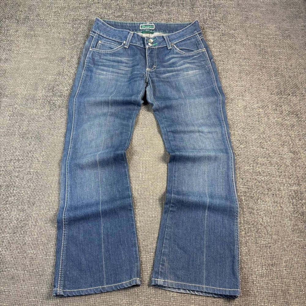 Wrangler Q-Baby Ultimate Riding Jeans Womens 31x28 Blue Bootcut Medium Wash 3765